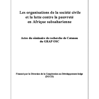 Les organisations de la société civile et la lutte contre la pauvreté en Afrique subsaharienne